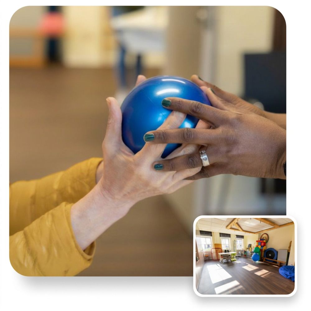 Ergotherapie Reblin Greifübung Handtherapie