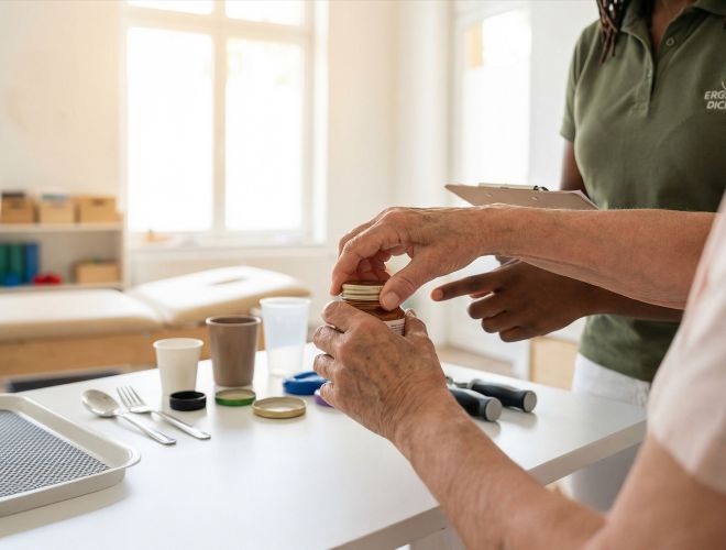 ADL-Training bei Ergotherapie Reblin