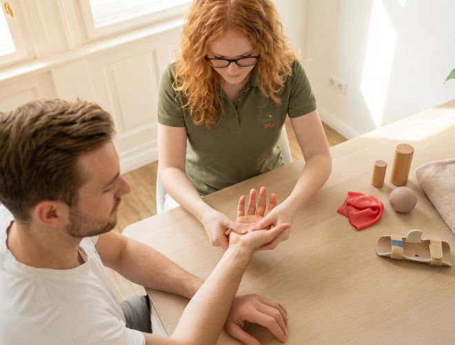 Handtherapie bei Ergotherapie Reblin